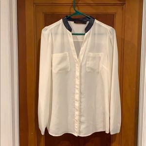 Limited Cream & Navy Blouse